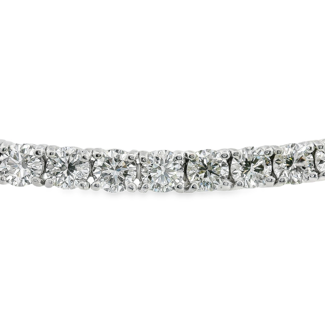 14kt White Gold 7" Lab-Grown Round Diamond Tennis Bracelet (7.33ct)