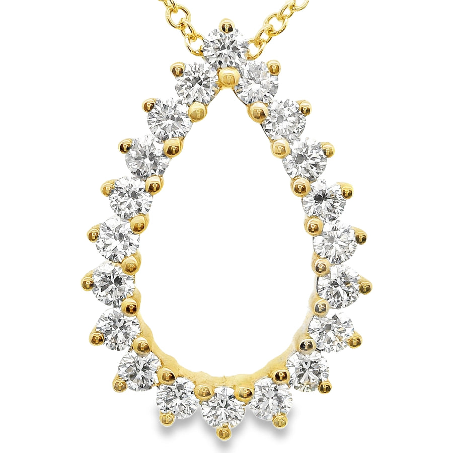 18kt Yellow Gold Natural Diamond Pendant (0.83ct)
