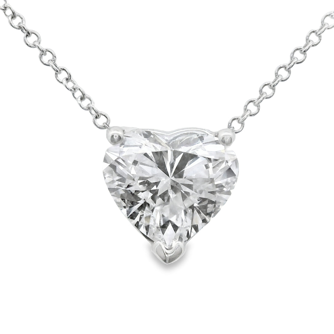 14kt White Gold Lab-Gown Heart Diamond Pendant (1.01ct)