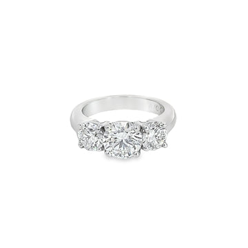 14K White Gold Lab-Grown Round Diamond Engagement Ring (3.11ct)