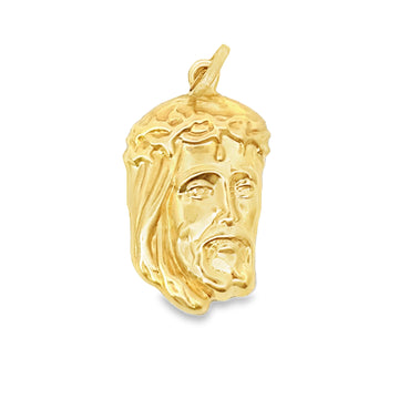 18K Yellow Gold Italian Made Jesus Pendant (1.59g)