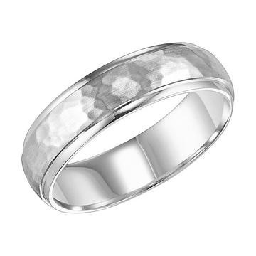 Goldman 14K White Gold 6mm Comfort Fit Ring