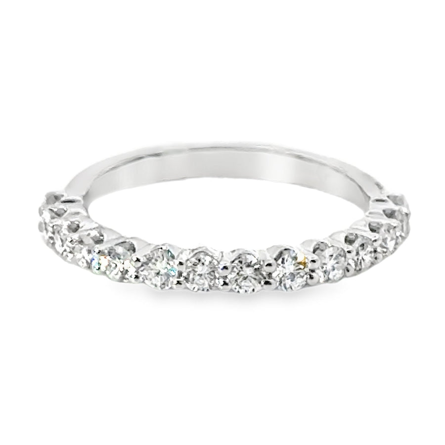 18kt White Gold Diamond Prong Set Wedding Ring (0.64ct)
