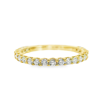 14kt Yellow Gold Lab-Grown Round Diamond Shared Prong Wedding Ring (0.66ct)