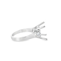 18kt White Gold 3 Stone Natural Diamonds Semi-Mount Ring (0.45ct)