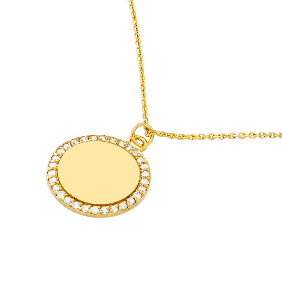 14K Yellow Gold Diamond Round Pendant (.06ct)