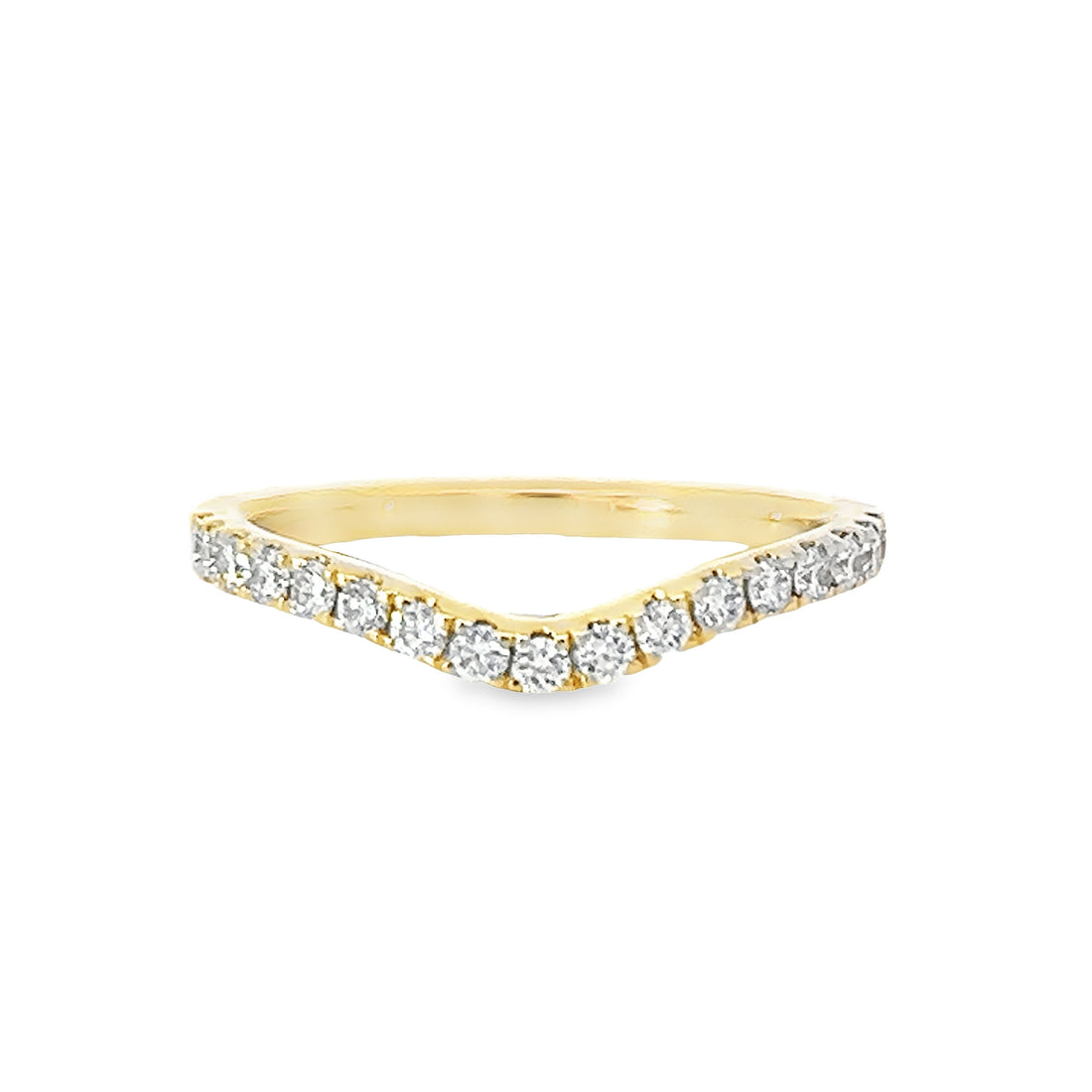 18K Yellow Gold Natural Diamond Wedding Ring (.31ct)