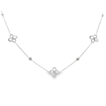 18kt White Gold Natural Diamond Necklace (0.88ct)