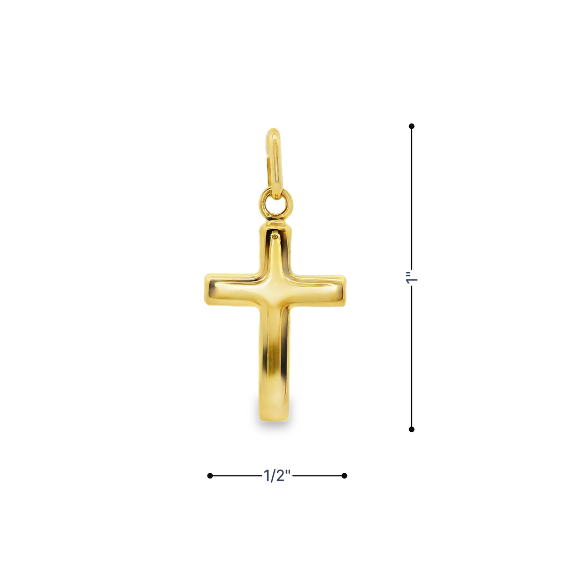 14kt Yellow Gold Italian Made Cross Pendant (.85g)