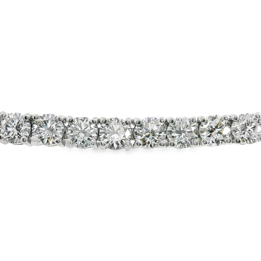 14kt White Gold 7" Lab-Grown Round Diamond Tennis Bracelet (6.58ct)