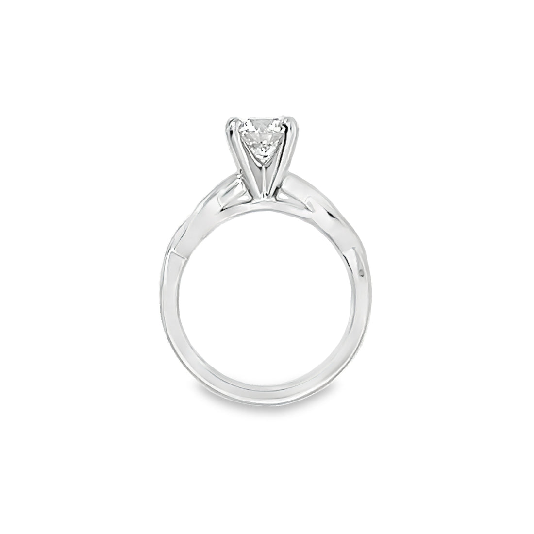 14K White Gold Lab-Grown Round Diamond Engagement Ring (1.32ct)