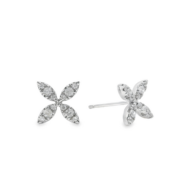 18kt White Gold Natural Diamonds Button Earrings (0.27ct)