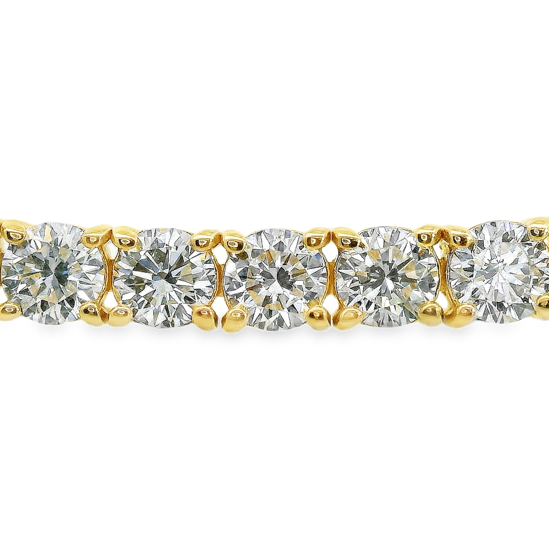 14kt Yewllow Gold 7" Lab-Grown Round Diamond Tennis Bracelet (8.45ct)