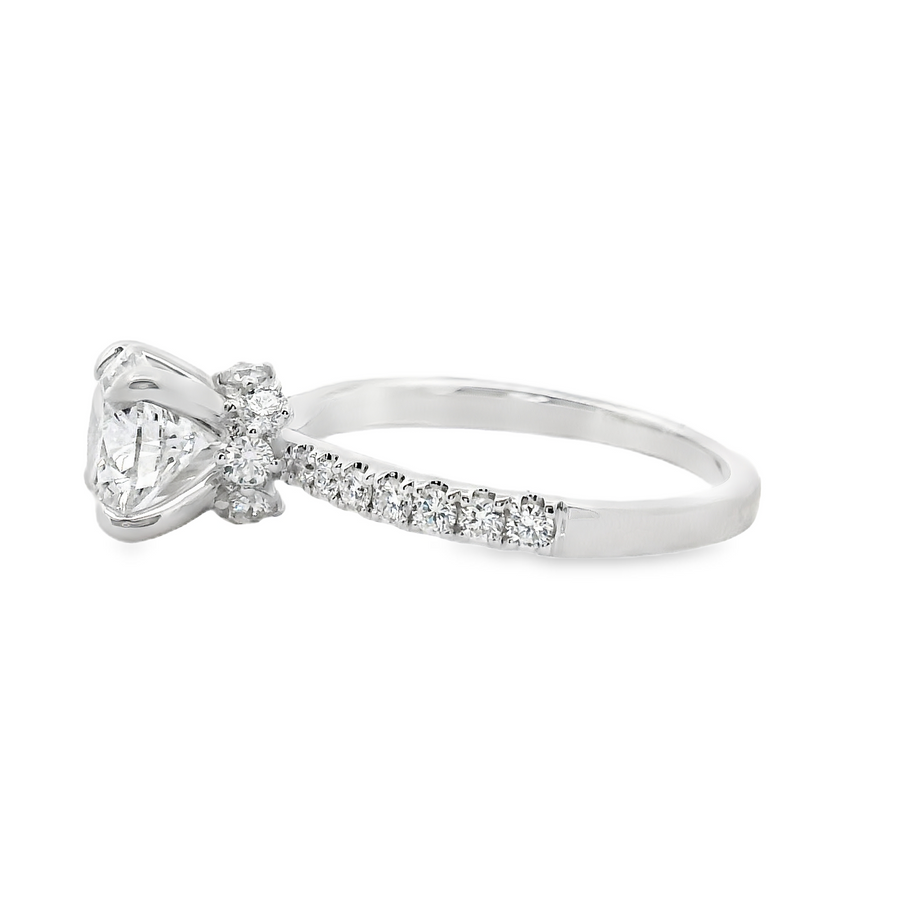 18kt White Gold Lab-Grown Round Diamond Engagement Ring (1.99ct)