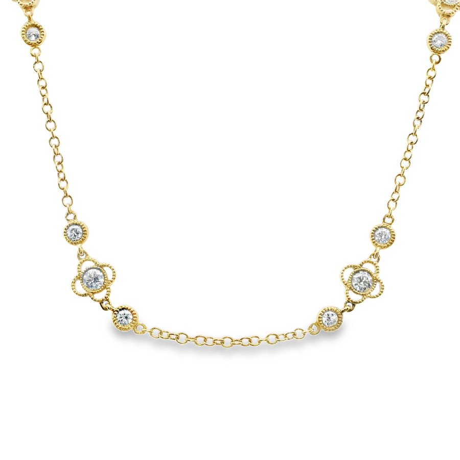 18kt Yellow Gold Natural Diamond Necklace (1.43ct)