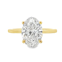 18kt Yellow Gold Lab-Grown Oval Diamond Engagement Ring (2.71ct)