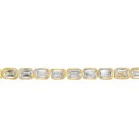 14kt Yellow Gold Lab-Grown Emerald Diamond 7" Tennis Bracelet (10.00ct)