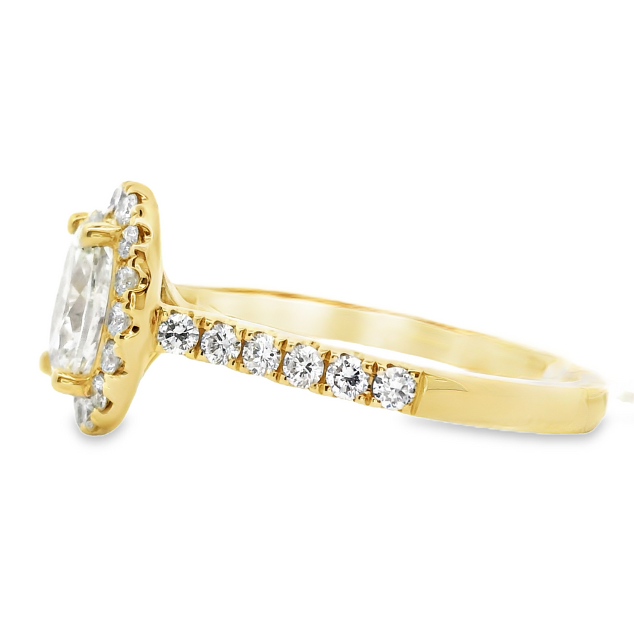 18kt Yellow Gold Natural Oval Diamond Engagement Ring (1.5ct)
