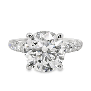 18kt White Gold Lab-Grown Round Diamond Engagement Ring (6.22ct)