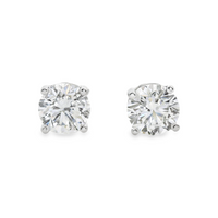 14kt White Gold Lab-Grown Round Diamond Stud Earrings (1.48ct)