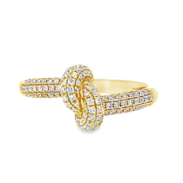 18kt Yellow Gold Natural Diamond Free Form Ring (0.52ct)