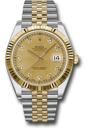 Rolex DateJust 41mm Champagne Diamond Dial 126333 w/Box and Papers (2016)