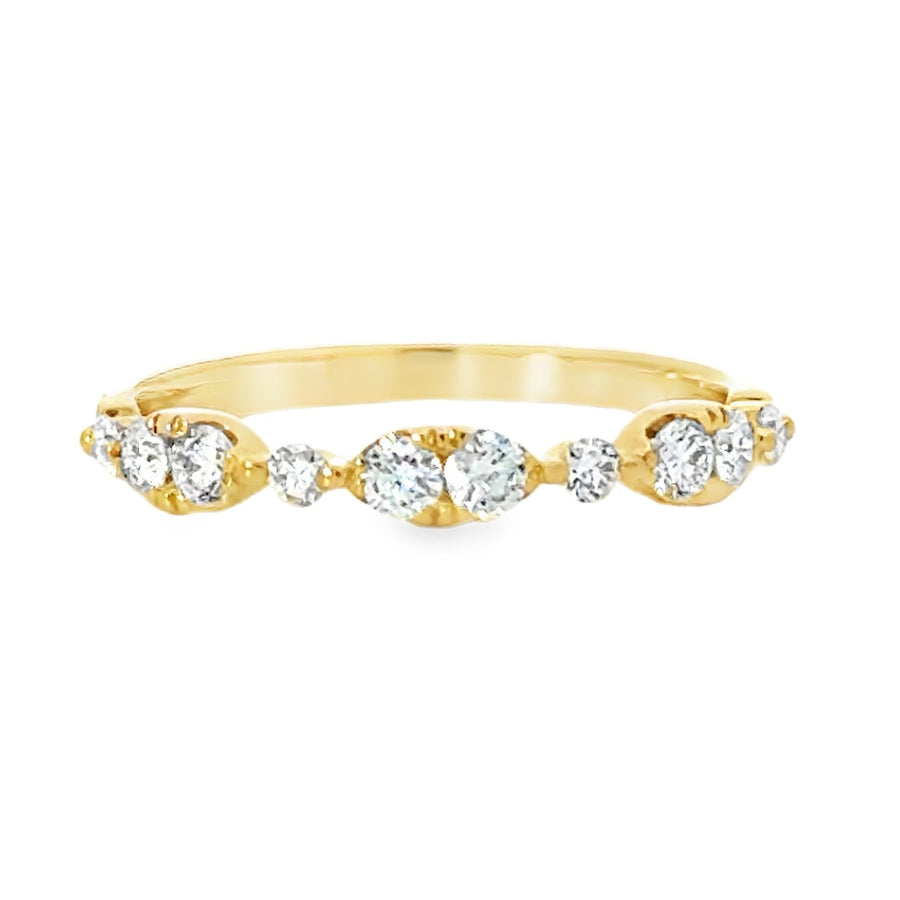 18K Yellow Gold Natural Diamond Wedding Ring (.40ct)