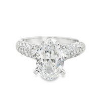 18kt White Gold Lab-Grown Oval Diamond Engagement Ring (2.6ct)