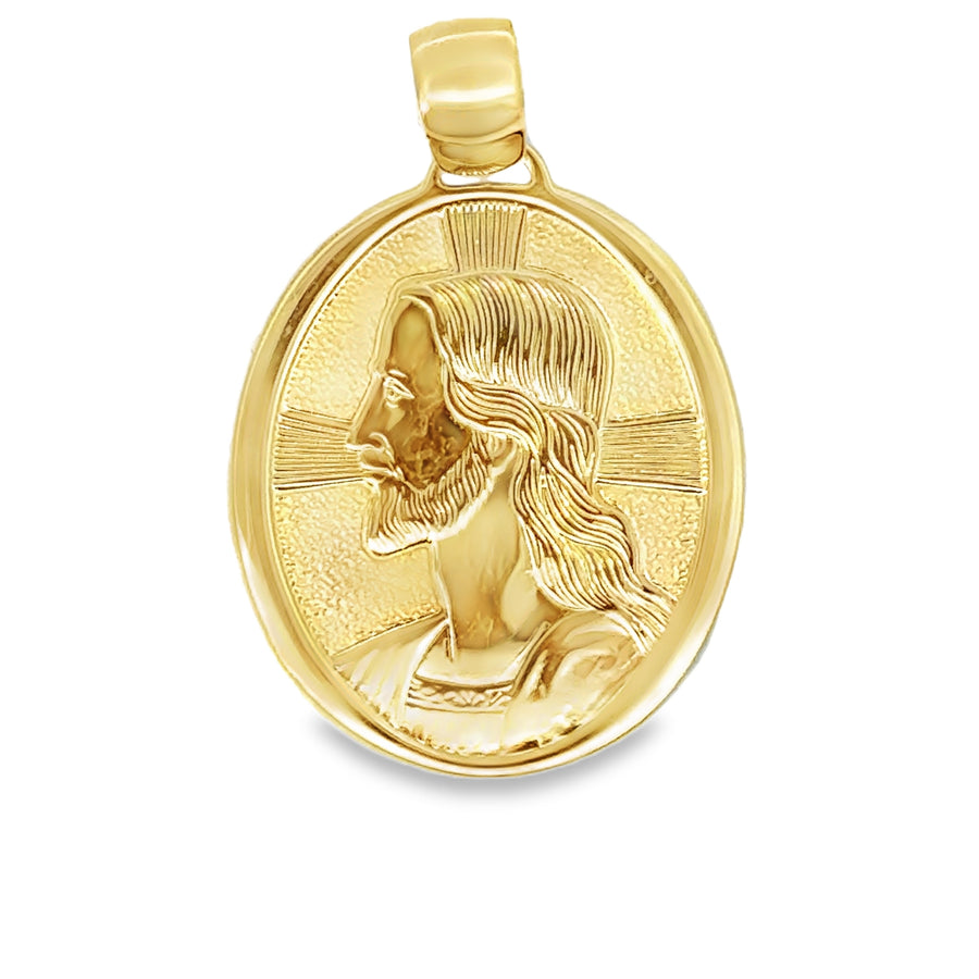 18kt Yellow Gold Italian Made Christ Head Pendant (3.23g)