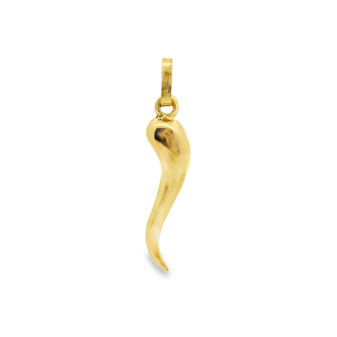 18kt Yellow Gold Italian Made Horn Pendant (1.53g)