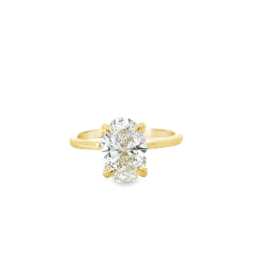 18kt Yellow Gold Lab-Grown Oval Diamond Engagement Ring (2ct)