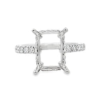 18kt White Gold Hidden Halo Natural Diamonds Semi-Mount Ring (0.51ct)