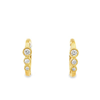 18kt Yellow Gold Diamond Hoop Earrings (.23ct)