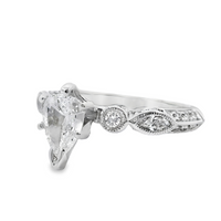 18kt White Gold Natural Pear Diamond Engagement Ring (0.9ct)