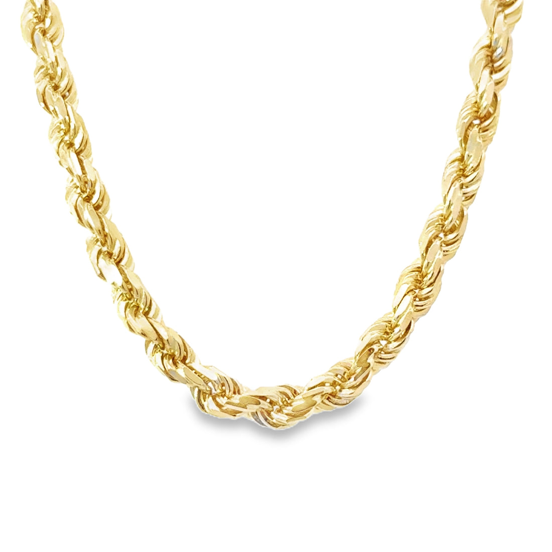 14K Yellow Gold 22" 4.0mm Diamond Cut Rope Chain (34.5g)