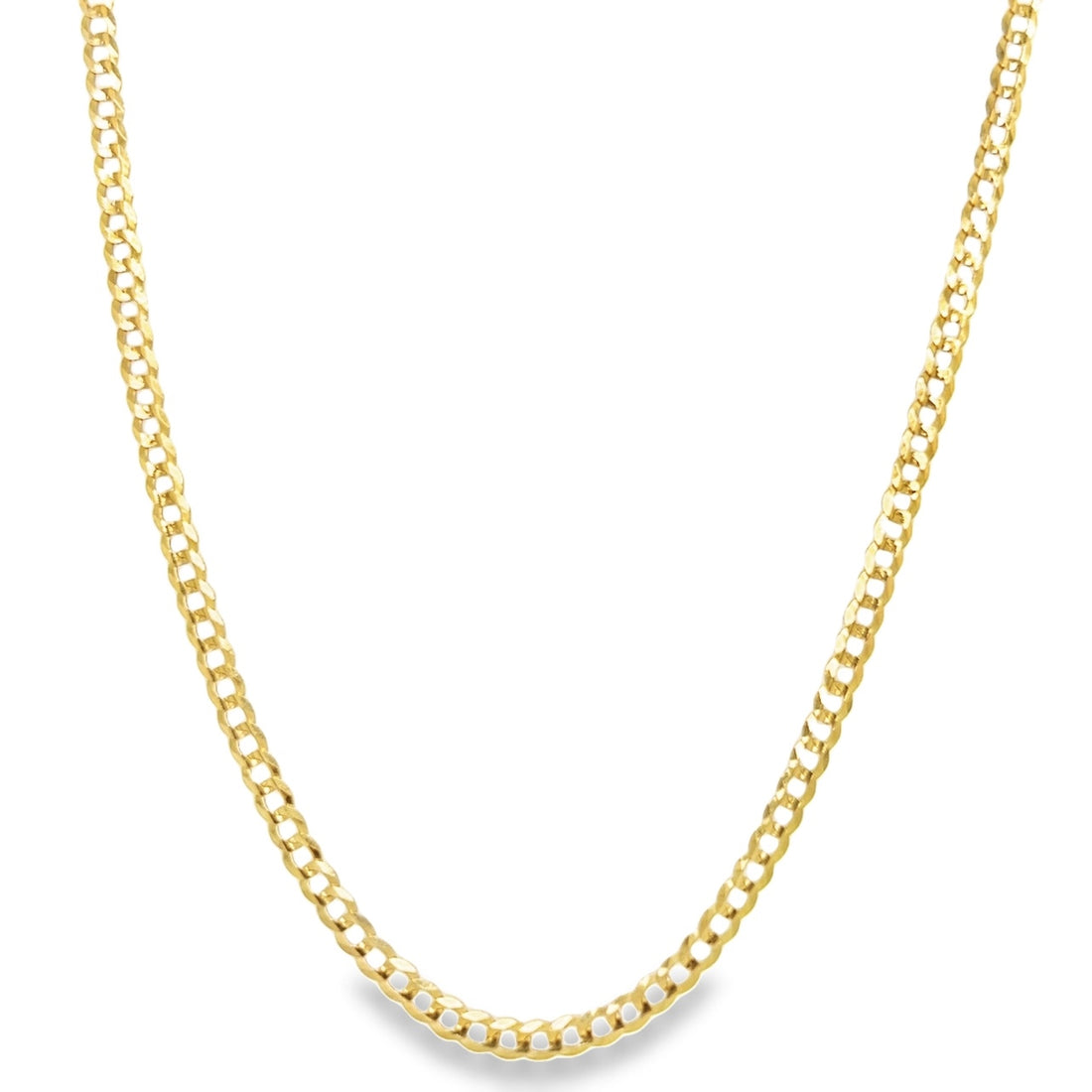 14K Yellow Gold 3.2mm 24" Curb Link Chain (7.2g)