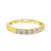 18kt Yellow Gold Natural Round Diamond Wedding Ring (.57ct)