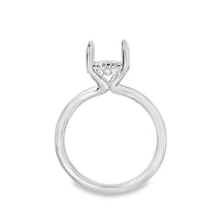 18kt White Gold Hidden Halo Natural Diamonds Semi-Mount Ring (0.09ct)