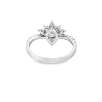 18kt White Gold Natural Diamond Free Form Ring (0.93ct)