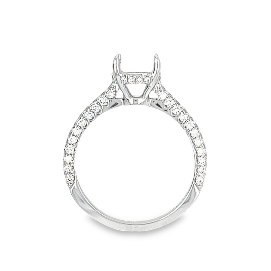 18K White Gold Diamond Semi-Mount Ring (.62ct)