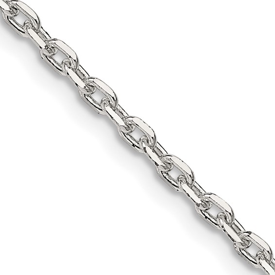 White Silver 20" 2.75mm Cable Link Chain (7.8g)