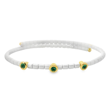 18kt Yellow Gold Natural Diamond Bangle Bracelet (0.23ct)