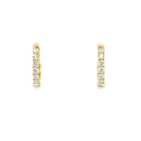 18kt Yellow Gold Natural Diamonds Huggie Earrings (0.26ct)