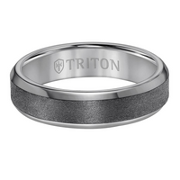 Triton Tantalum Satin Finish Bevel Edge Wedding Band