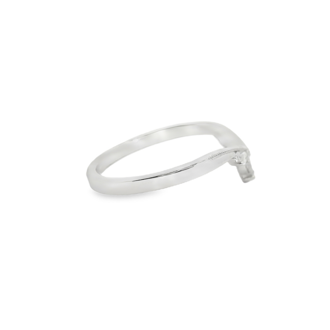 Platinum Natural Pear & Marquise Diamond Wedding Ring (.23ct)