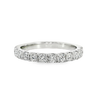 18kt White Gold Natural Round Diamond Wedding Ring (.63ct)