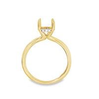 18kt Yellow Gold Hidden Halo Natural Diamonds Semi-Mount Ring (0.07ct)