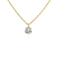 14kt Yellow Gold Lab-Grown Round Diamond Solitaire Pendant (.54ct)