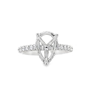 18K White Gold Round Diamond Semi-Mount Ring (.51ct)