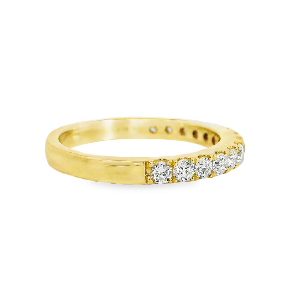 18kt Yellow Gold Natural Round Diamond Wedding Ring (.56ct)